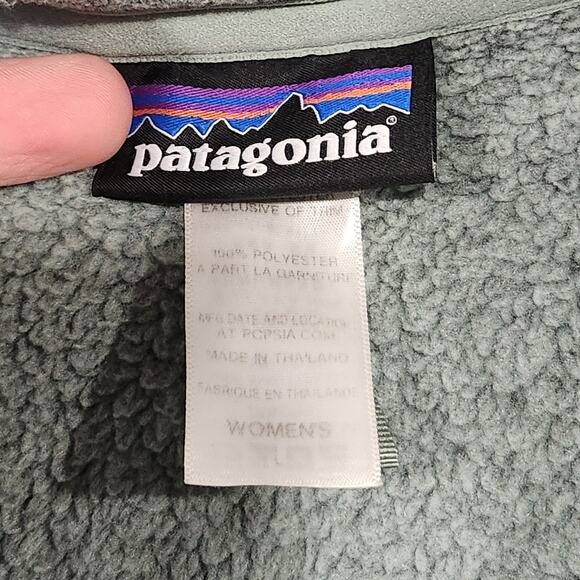 Patagonia Womens L Large Better Sweater 1/4 Zip Fleece Jacket Pullover Green - Picture 6 of 12